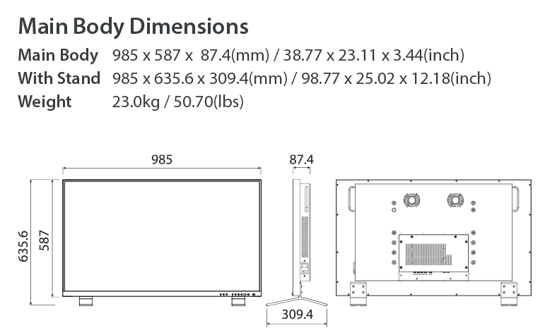 MONITOR LUM-430M2 (TVLogic)
