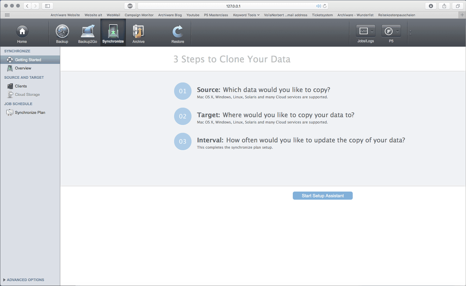 ARCHIWARE - P5 SYNCHRONIZE